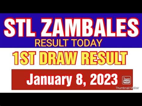zambales stl result today|STL RESULT Today December 8, 2023 .